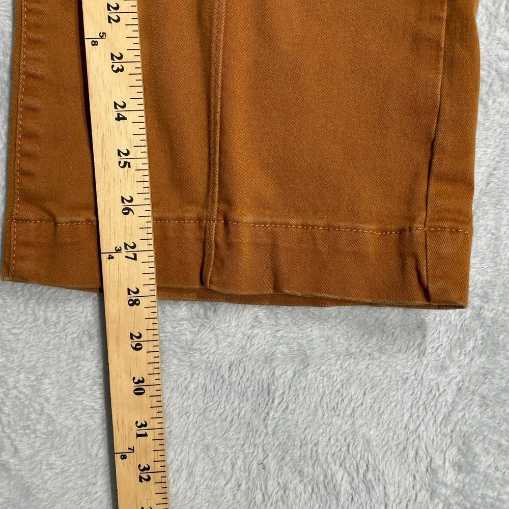 LC Lauren Conrad Wide Leg Pants Womens 2 Rust Brown Super High Rise Patch Pocket